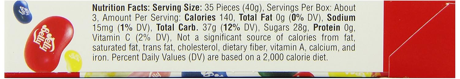 Jelly Belly Jelly Beans, 20 Flavors, .35-oz Trial Size Packs, 80 Count