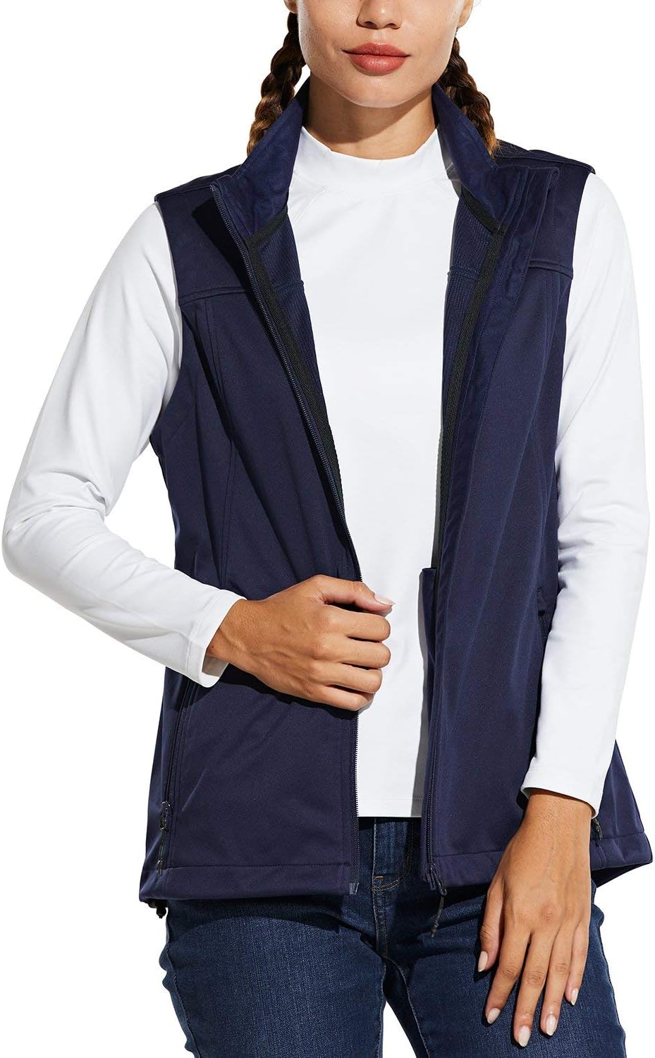 baleaf Women's Lightweight Running Vest Sleeveless Softshell Jacket