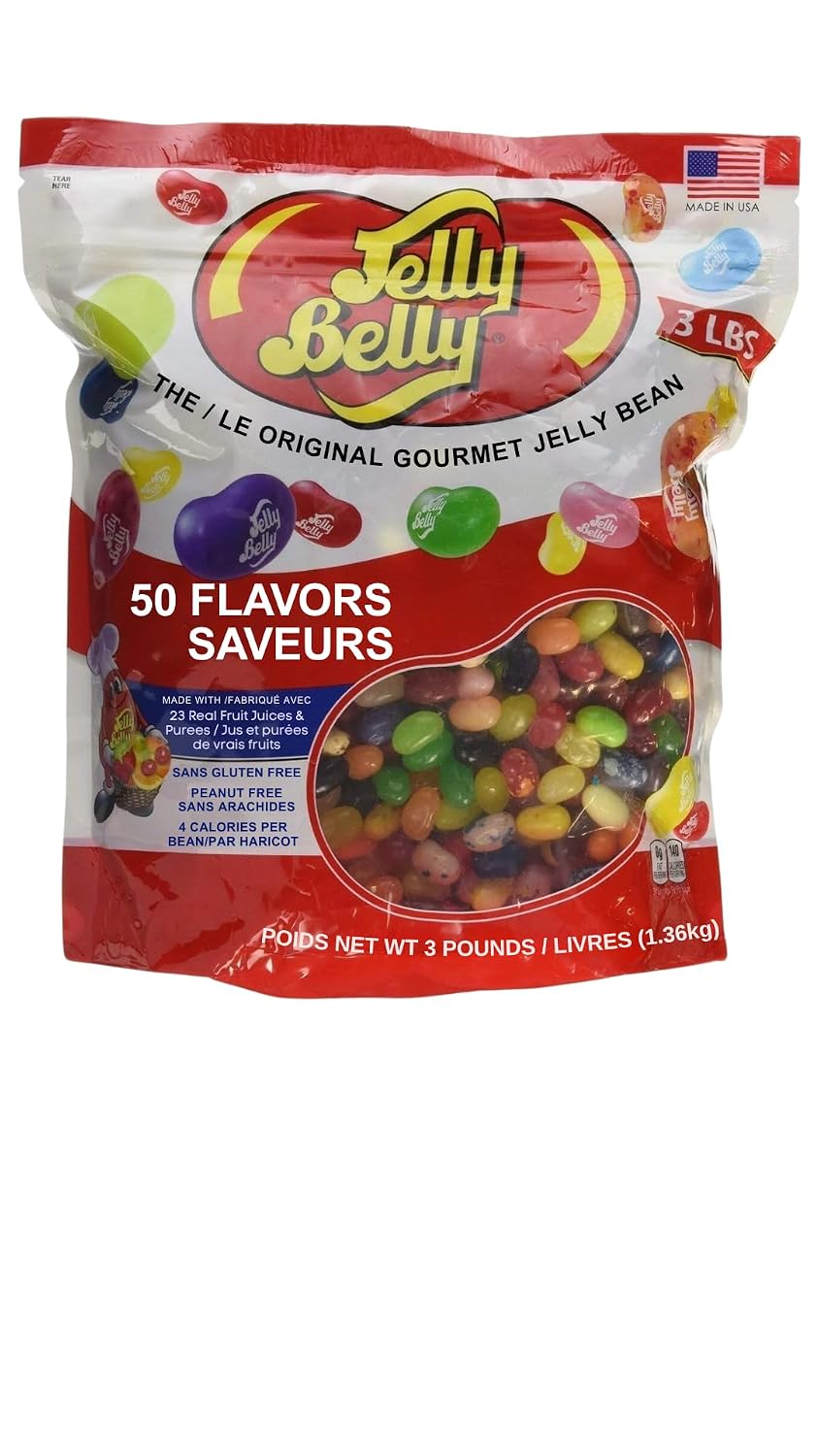 Jelly Belly 3 Pound Bag - 50 Flavors - Kosher Certified (Pack of 1)