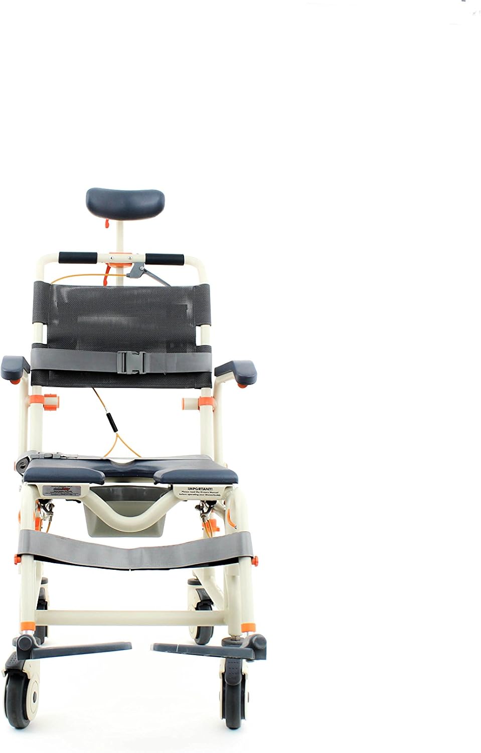 ShowerBuddy SB3T Roll in Bath Shower Commode Chair with Tilt | Adjustable Height With Swing Away Footrests and Armrests | Perfect Mobility Companion