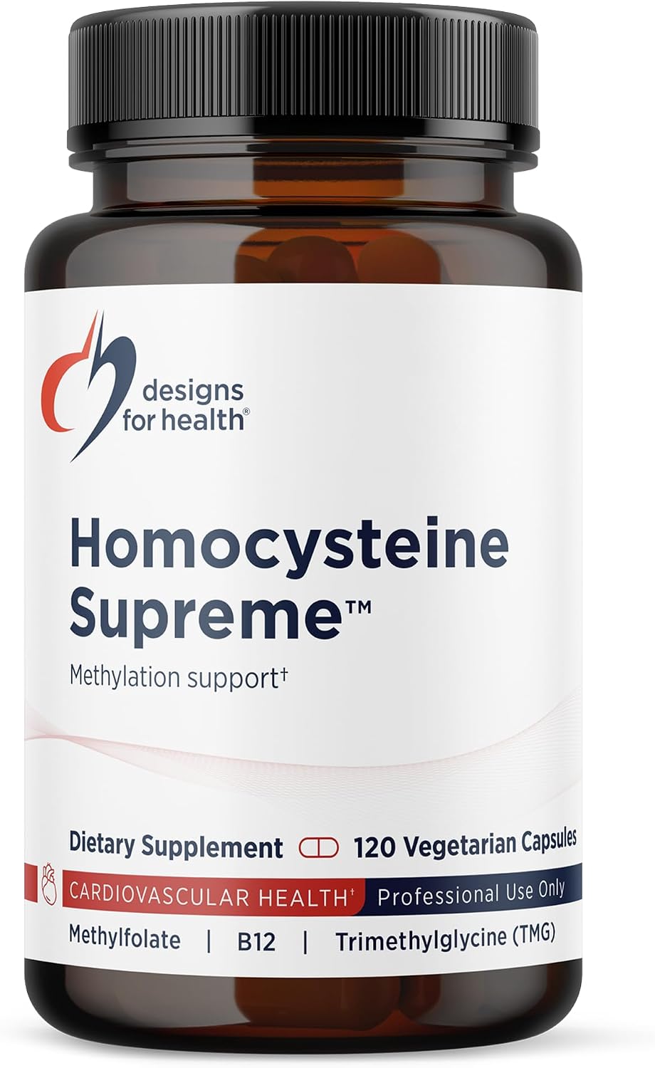 Designs for Health Homocysteine Supreme - Methylated B Vitamins with Riboflavin, B6, B12, Folate, L-Serine & TMG for Brain Support & Heart Health - Methylated Multivitamin (60 Capsules)