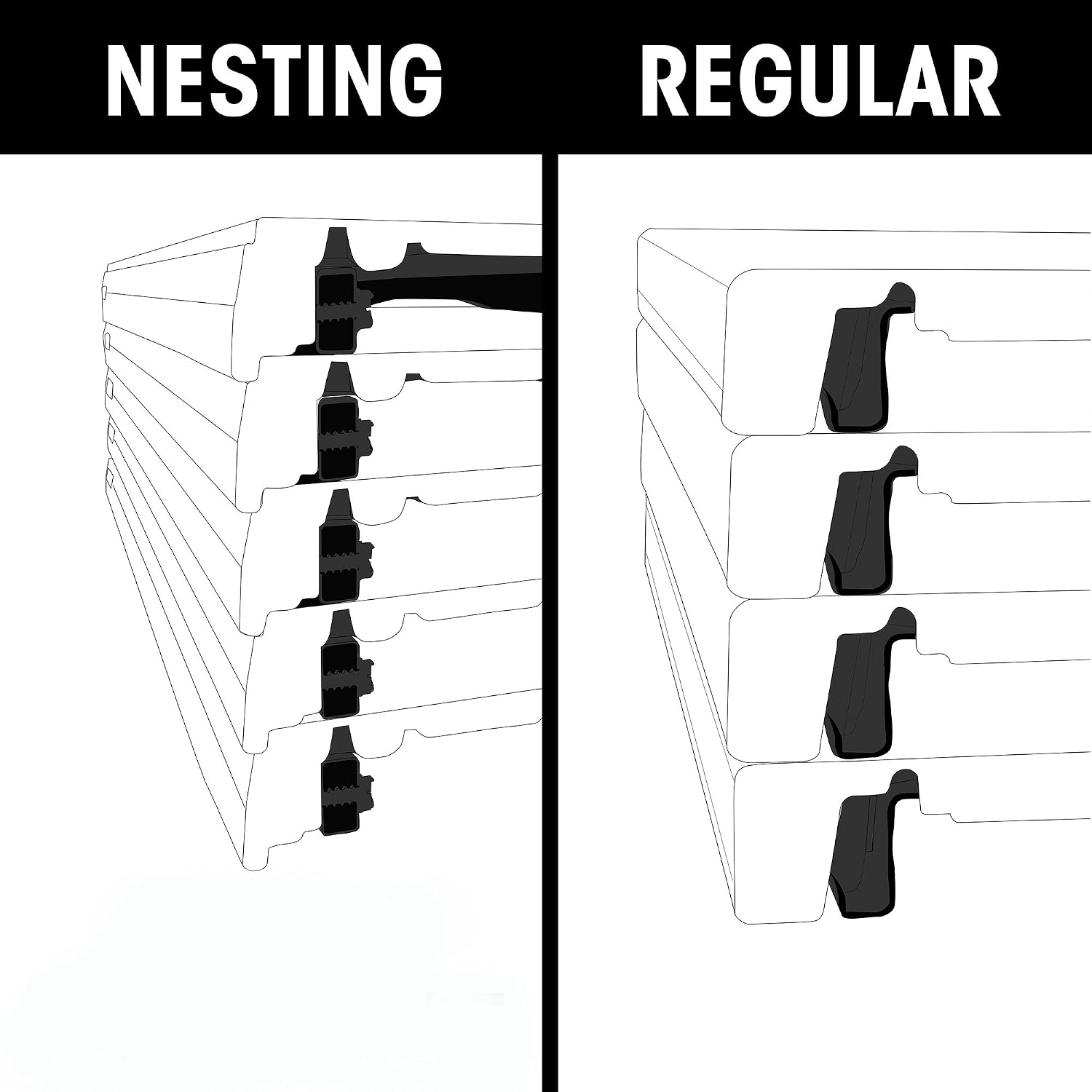 LIFETIME 280478 Commercial Nesting Folding Table, 4-Foot