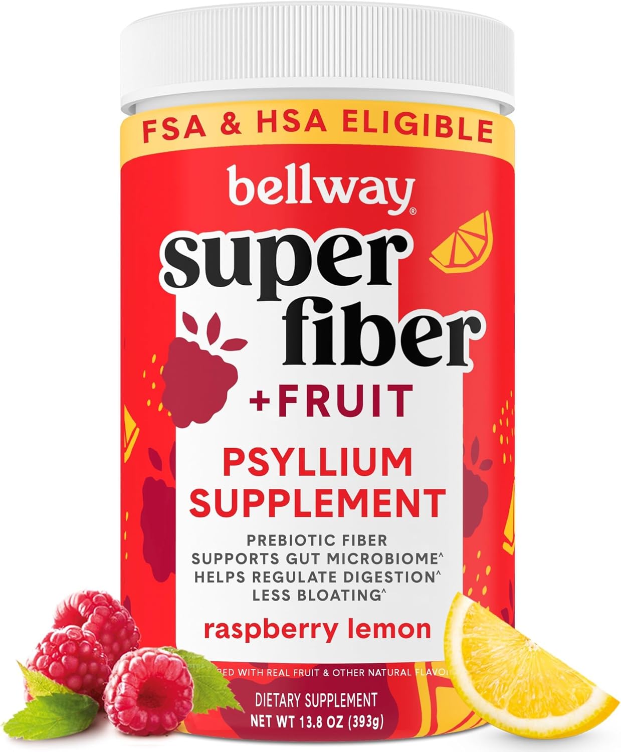 Bellway Super Fiber + Fruit, Organic Psyllium Husk Powder, Sugar-Free