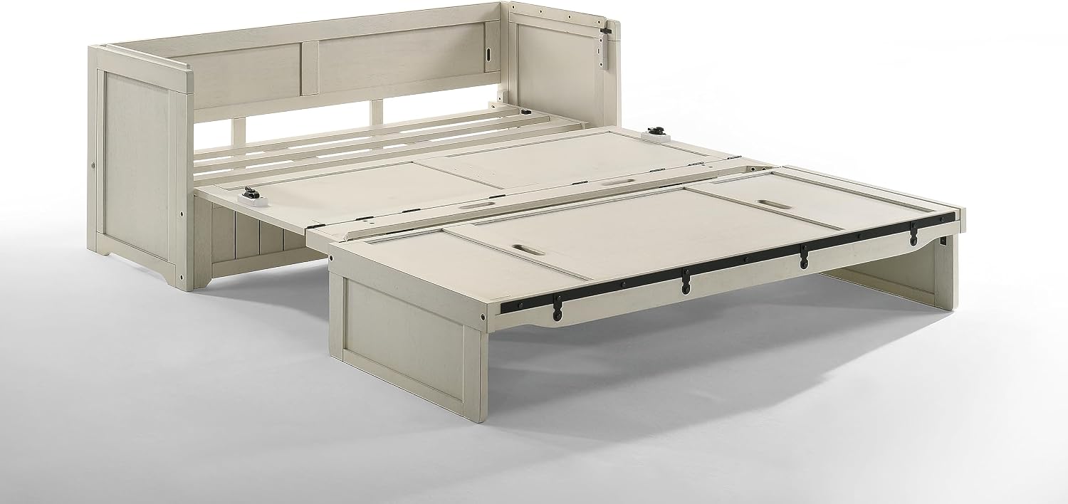 NIGHT & DAY Furniture Murphy Cube Cabinet Bed Pre-Assembled (Cherry, Queen) | Pre-Assembled