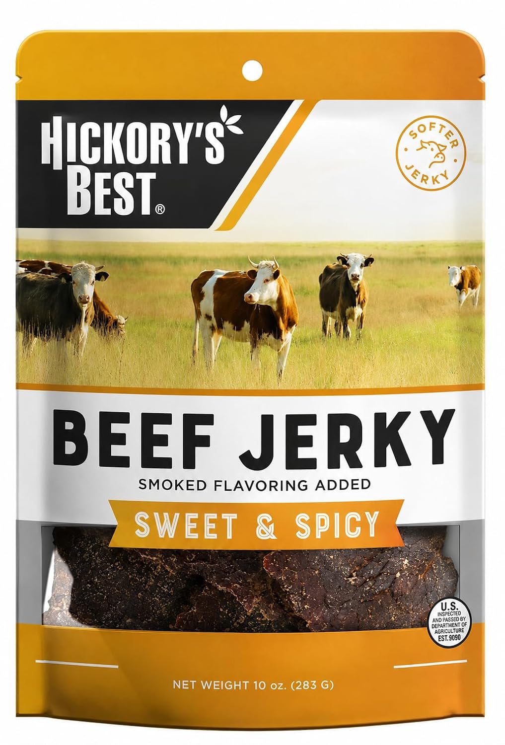 Enjoy Peppered Beef Jerky 8 oz (Pack of 1) | High Protein | No Nitrites