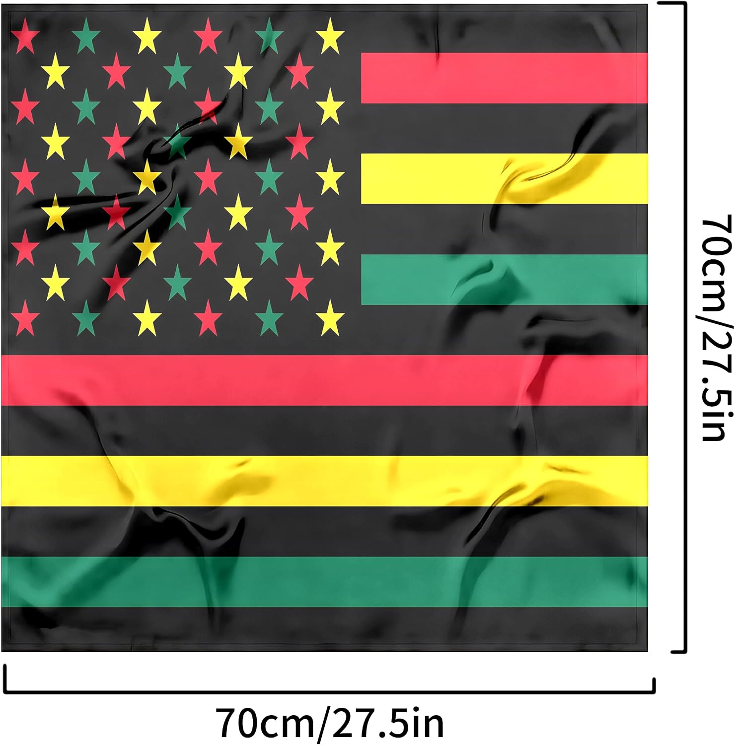 Fashion Bandana Women,Flag Silk Scarf,27.5x27.5 Large Square bandanas,Satin Hair for Sleeping,Travel,for Gift