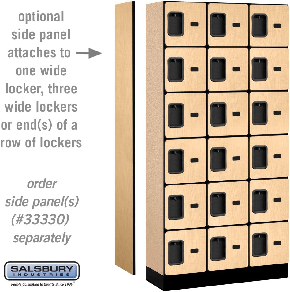 Salsbury Industries 36365MAH Six Tier Box Style Designer Wood Locker, 6' 3" x 15", Mahogany