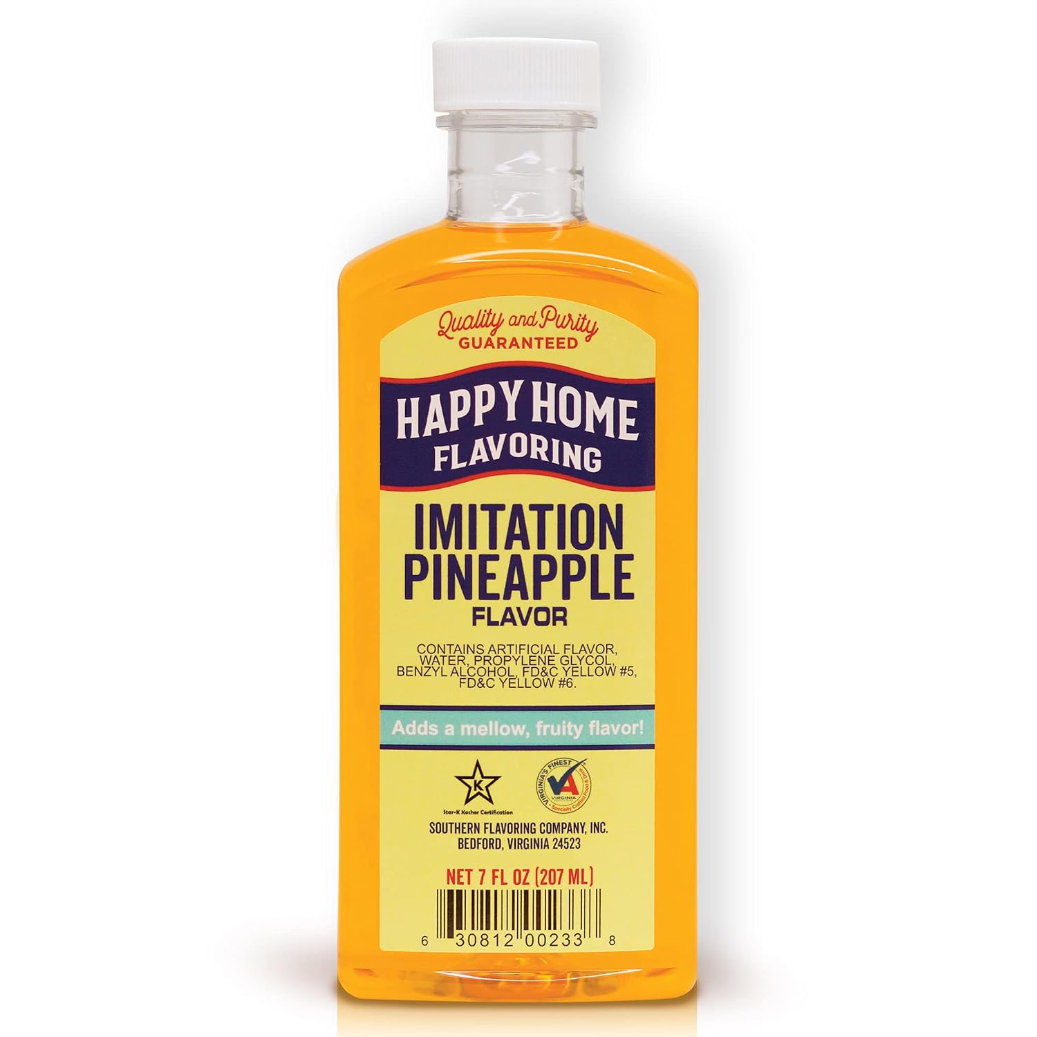 Happy Home Imitation Clear Butter Flavoring, Non-Alcoholic, Certified Kosher, 7 oz.