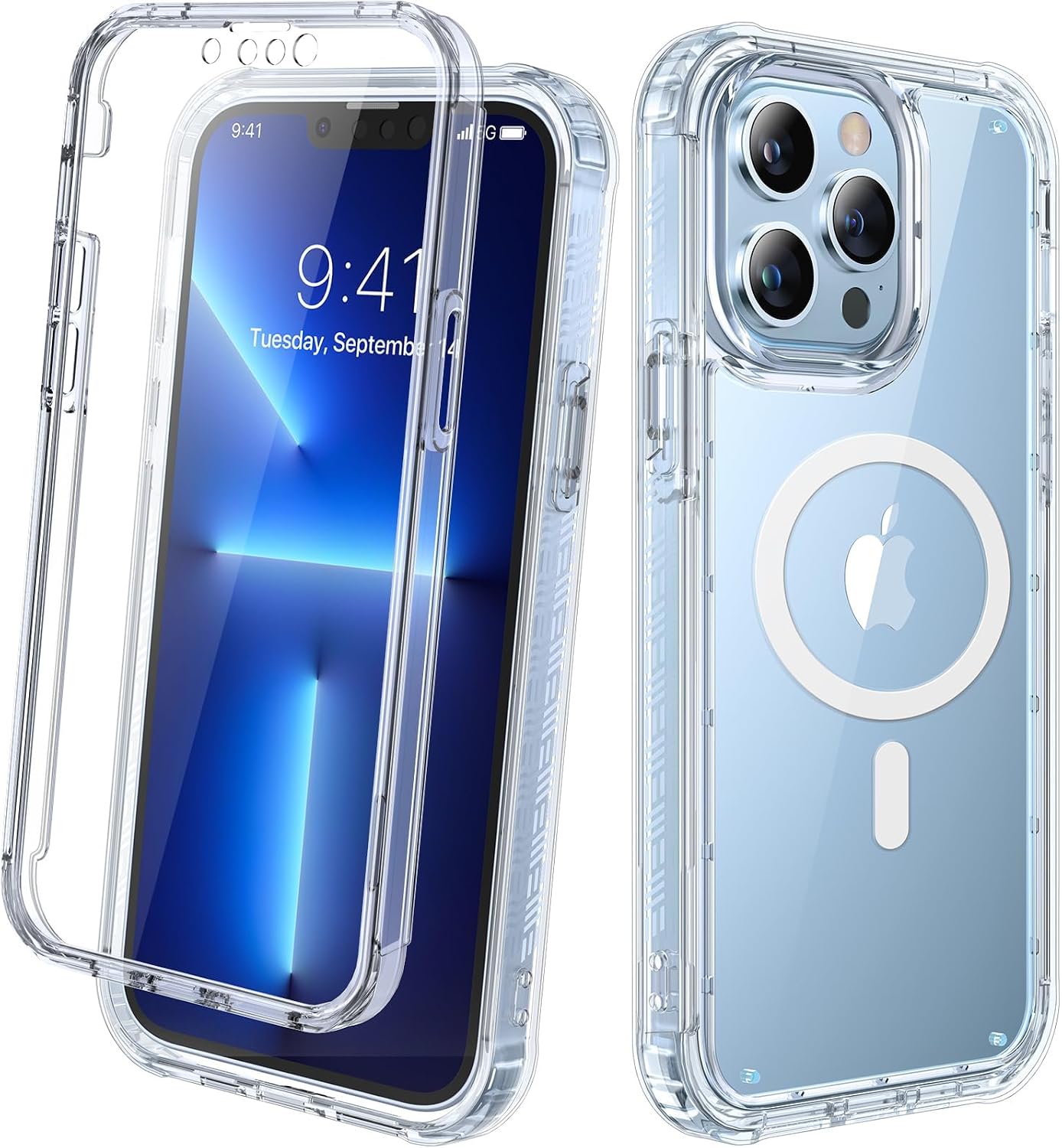 Diaclara Designed for iPhone 12 Mini Case, Full Body Rugged with Built-in Touch Sensitive Anti-Scratch Screen Protector