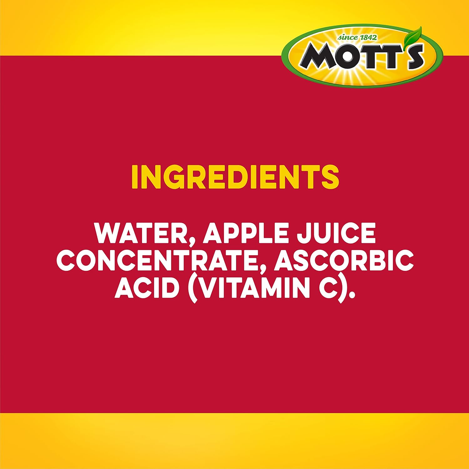 Mott's 100% Original Apple Juice, 64 Fl Oz Bottle (Pack Of 8), 2 Servings Of Fruit Per Cup, 100% Fruit Juice, Gluten-free, Caffeine-free, Kosher, And Contains No Artificial Colors Or Sweeteners