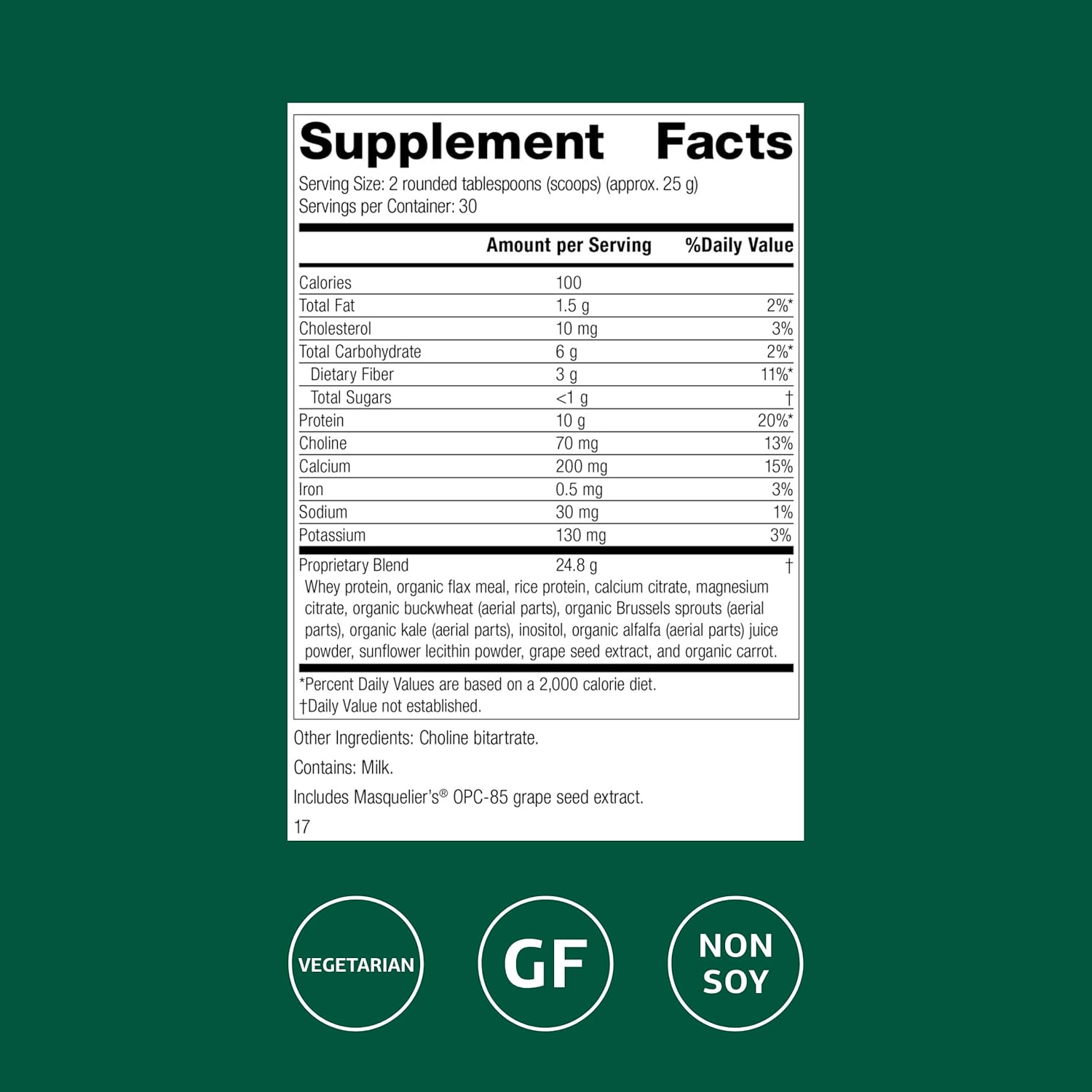 Standard Process SP Complete - Powder Supplement to Aid Muscle Growth & Repair - Immune Health Support with Brussels Sprouts & Calcium - Whole