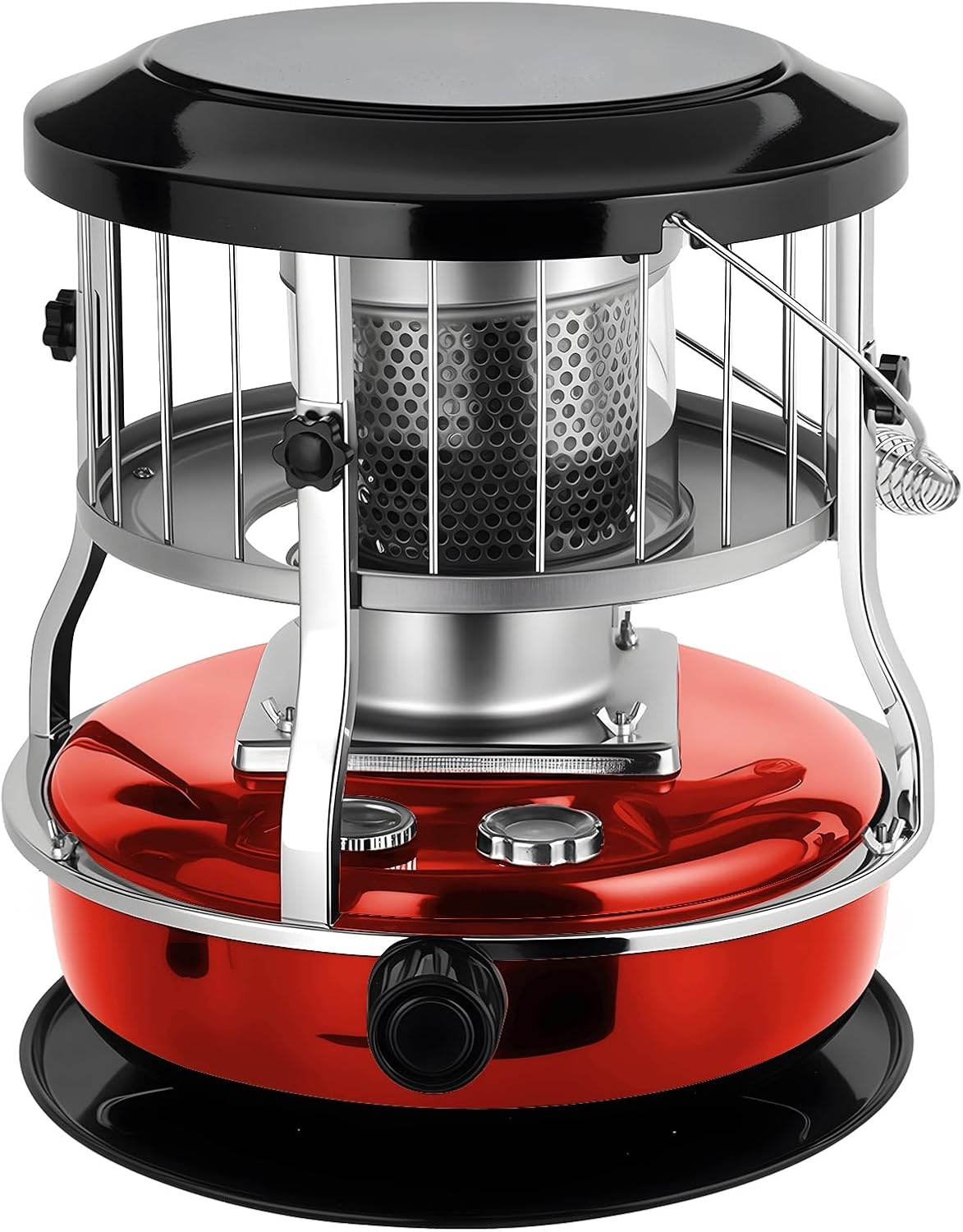 9000 BTU Portable Kerosene Heater - Indoor Safe & Outdoor Use for Camping, Emergency Heat, Cooking | No Electricity Needed | Black Army Green