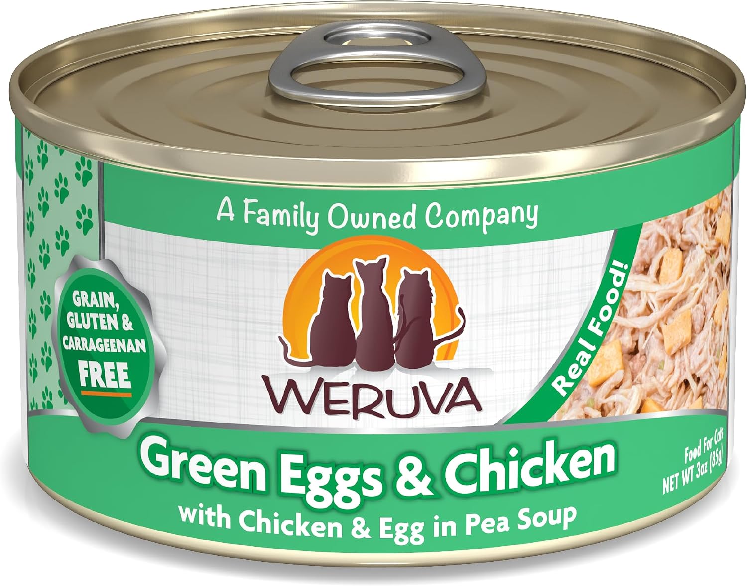 Weruva Classic Cat Food, Paw Lickin’ Chicken with Chicken Breast in Gravy, 3oz Can (Pack of 24)