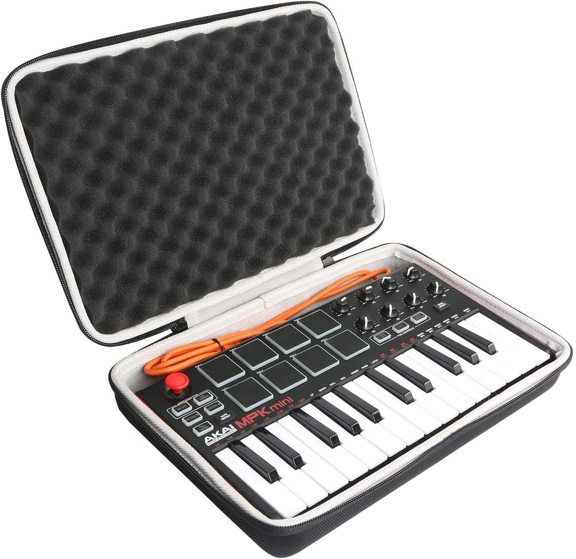 Khanka Hard Travel Case Replacement for Akai Professional MPK Mini MKII & MK3 & MPK Mini Play | 25-Key Ultra-Portable USB MIDI Drum Pad & Keyboard