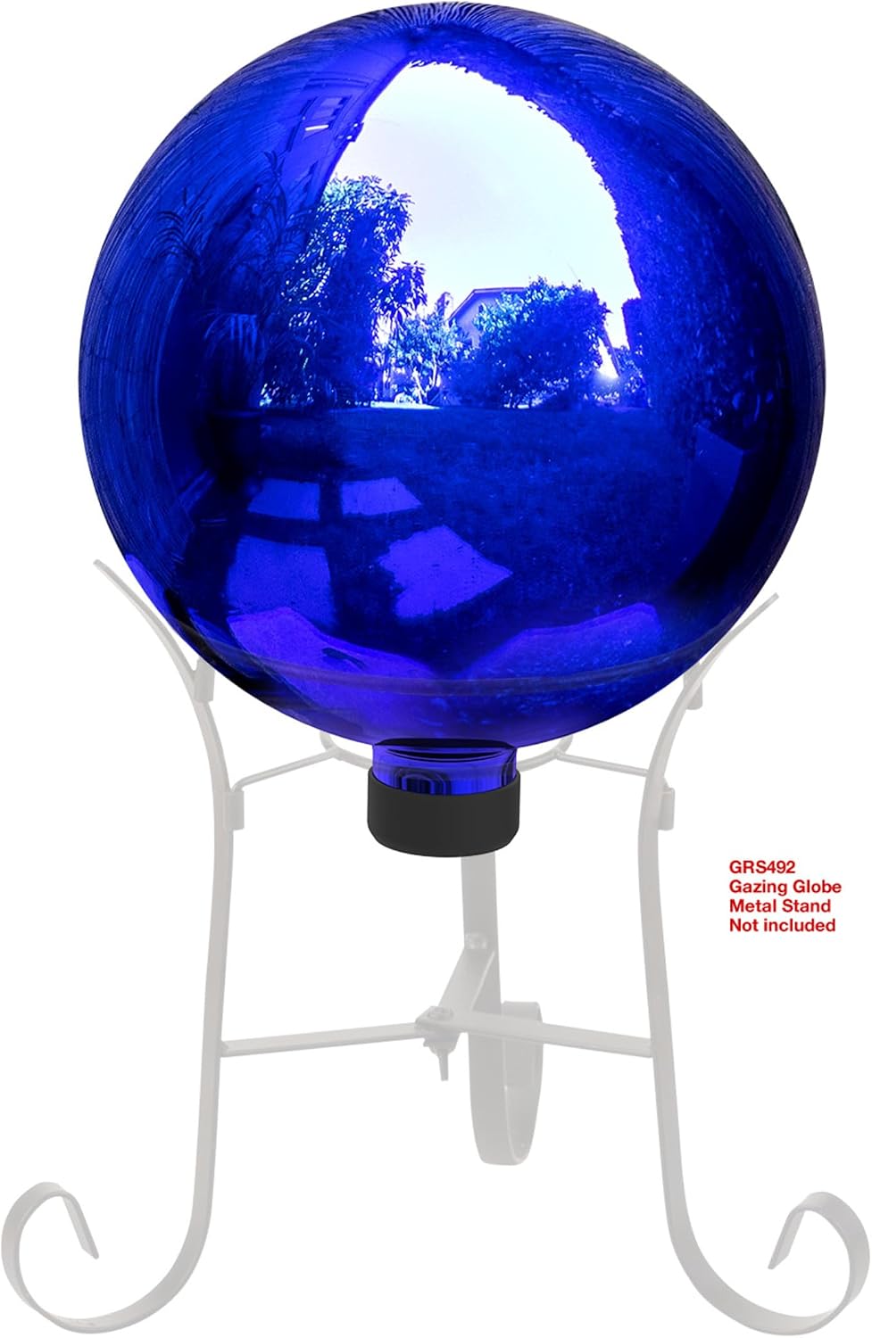 Alpine Corporation | 10" Indoor/Outdoor Glass Gazing Globe — Festive Garden & Yard Décor Accent — Blue