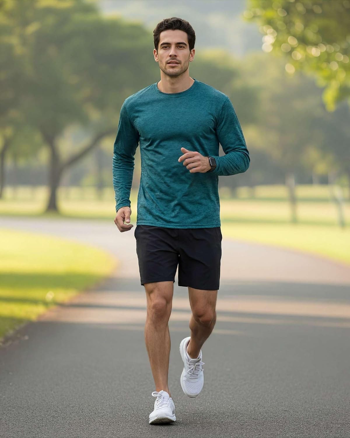 4 Pack Men's Dry Fit Long Sleeve Workout Shirts Gym Athletic Tee Fishing