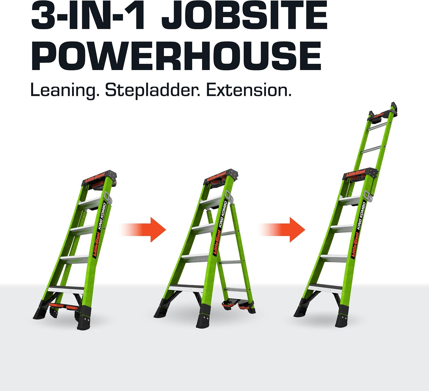 Little Giant King Kombo, 6 ft Fiberglass Multi-Position Ladder, 13906-001