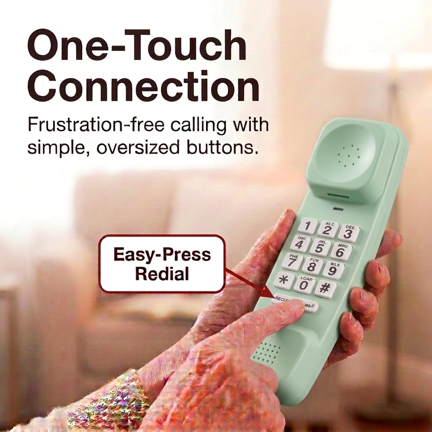 iSoHo Big Button Corded Phone for Seniors – Easy-to-Use Landline with Lighted Keypad, Ergonomic Handset & No Power Needed – Retro Home Phone for Elderly, Visually Impaired & Hard of Hearing | Telephone for seniors, visually impaired, lighted keypad, redi…