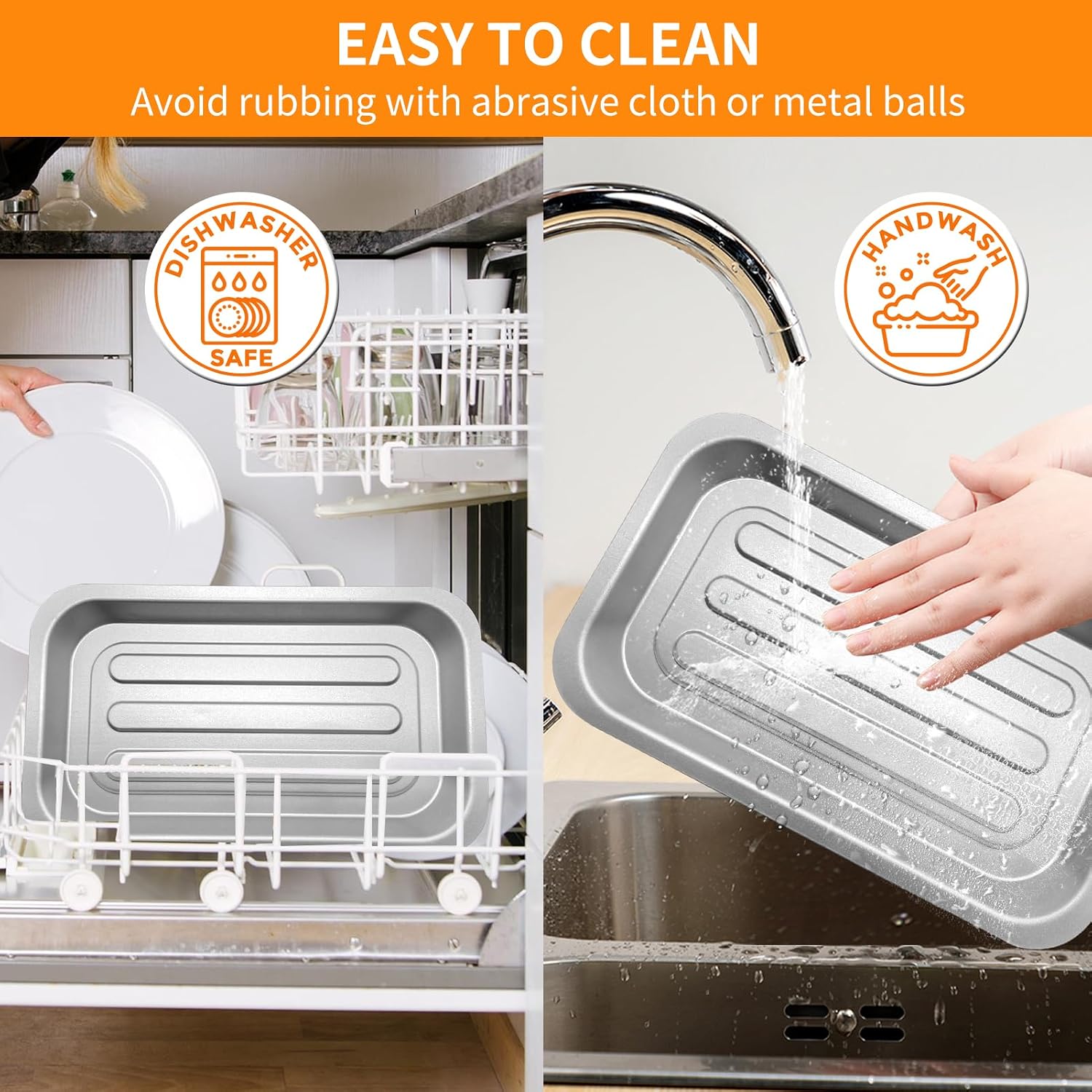 GCQ Air Fryer Tray for Emeril Lagasse Everyday 360 Air Fryer, 12''×10'' Stainless Steel Air Fryer Accessories Tray Bake Pan Replacement Parts, Not fit for Emeril Lagasse 26 QT 25 QT French Door
