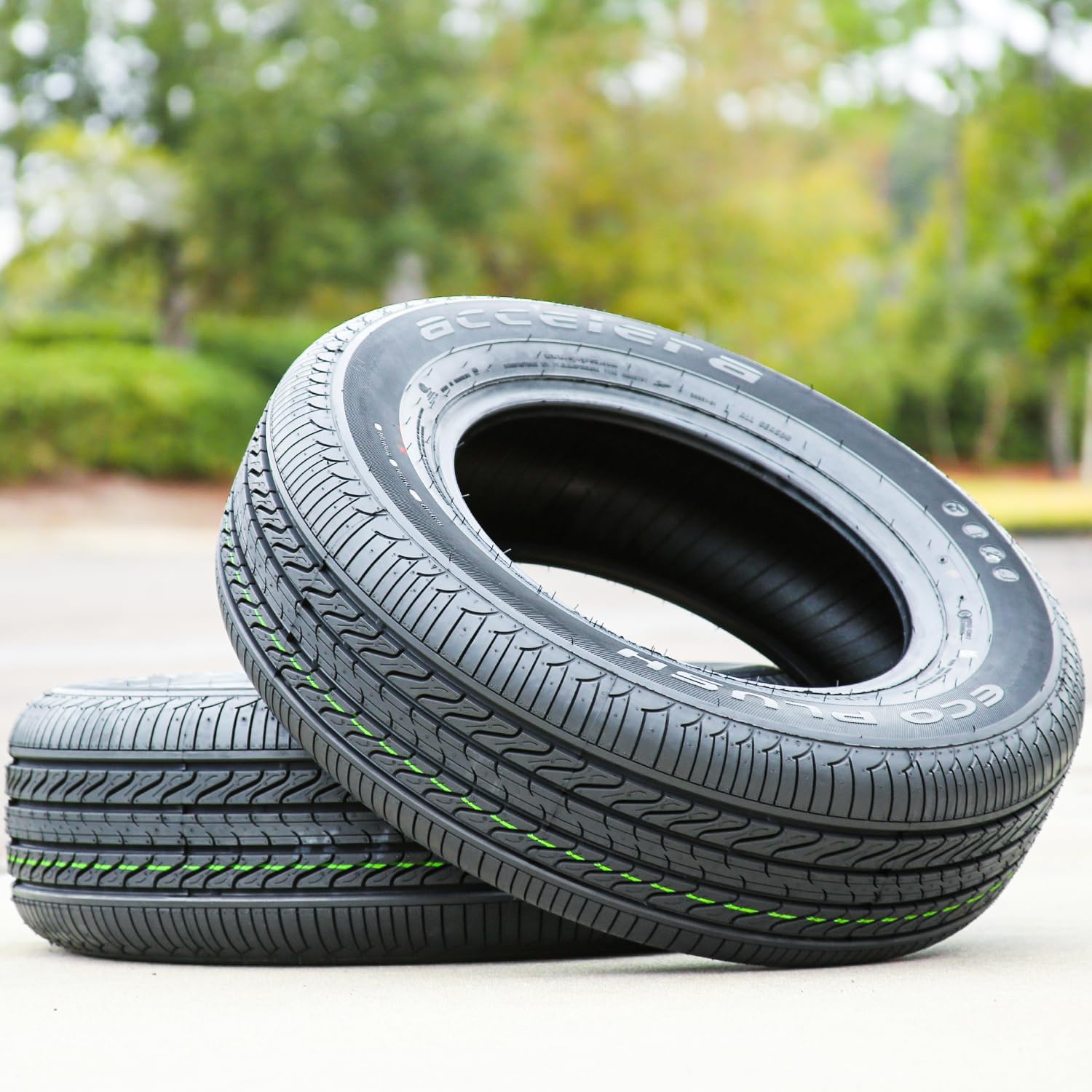 Accelera Eco Plush 175/70R13 82H SL All Season Touring Tire | Passenger Touring All Season Traction 82H Rated Standard Load Radial Construction Black Sidewall Tire
