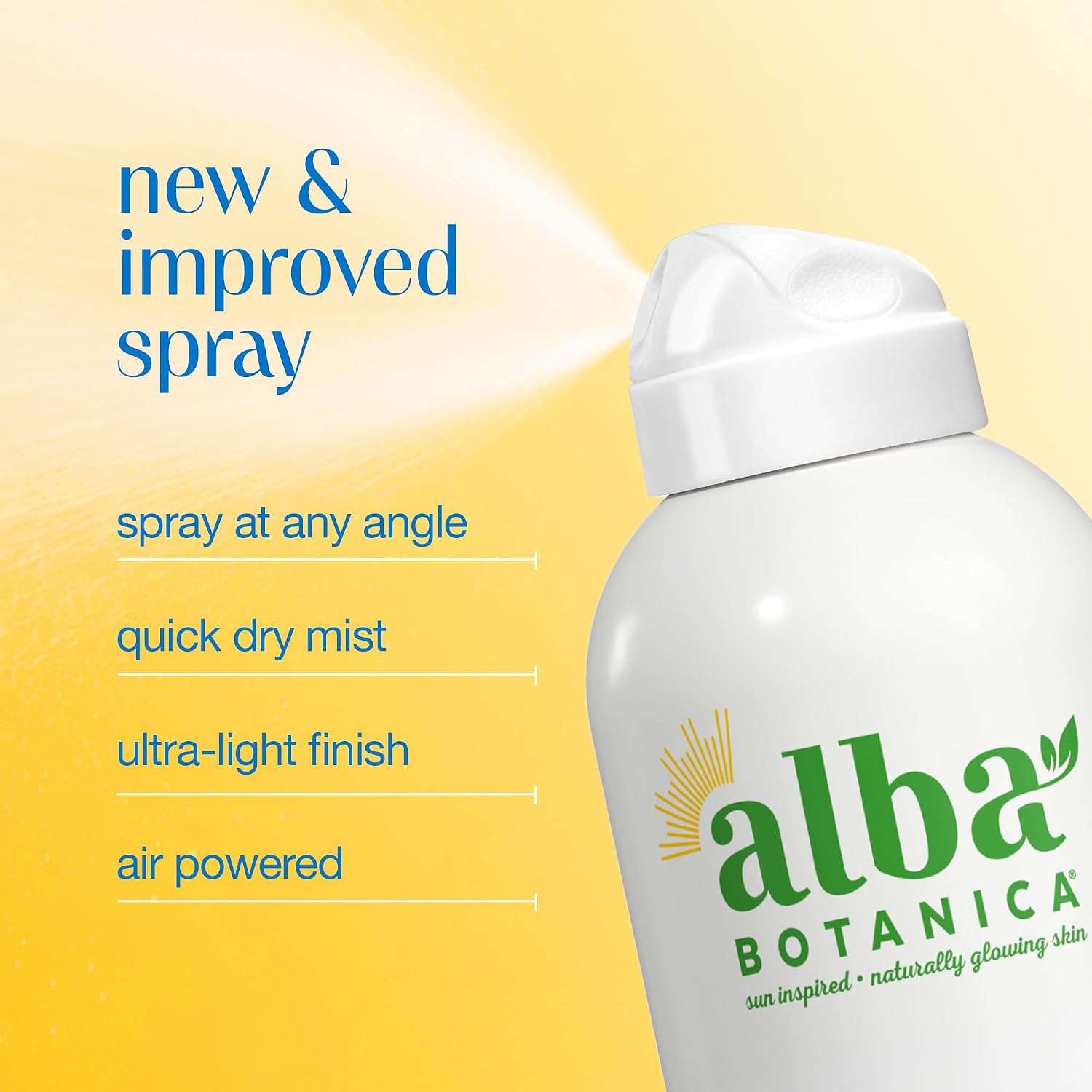 Alba Botanica Sensitive Sunscreen Spray for Face and Body, Fragrance-Free, Broad Spectrum SPF 50, Water Resistant, 5 fl. oz. Bottle
