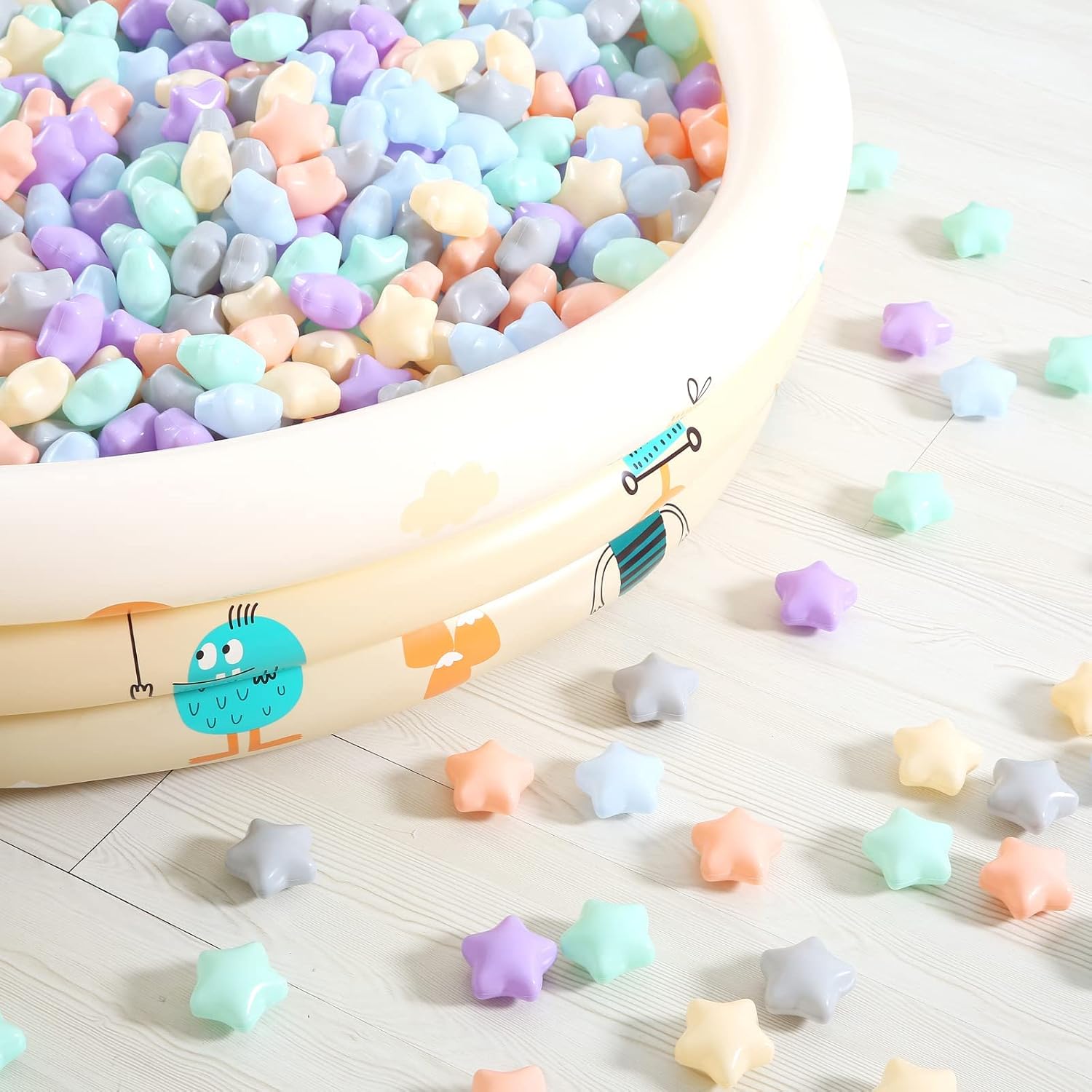 GOGOSO Ball Pit Balls 100 PCS for Toddles, Kids Plastic Balls for Ball Pit, Pool, Pink Party Accessories, Birthday Decoration