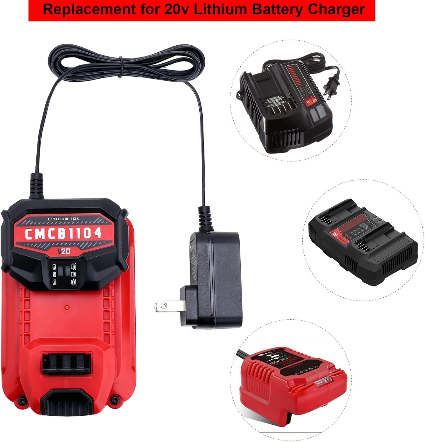 Elefly 20V CMCB202 Battery Compatible with Craftsman V20 Lithium Ion Battery CMCB202-2 CMCB201 CMCB204