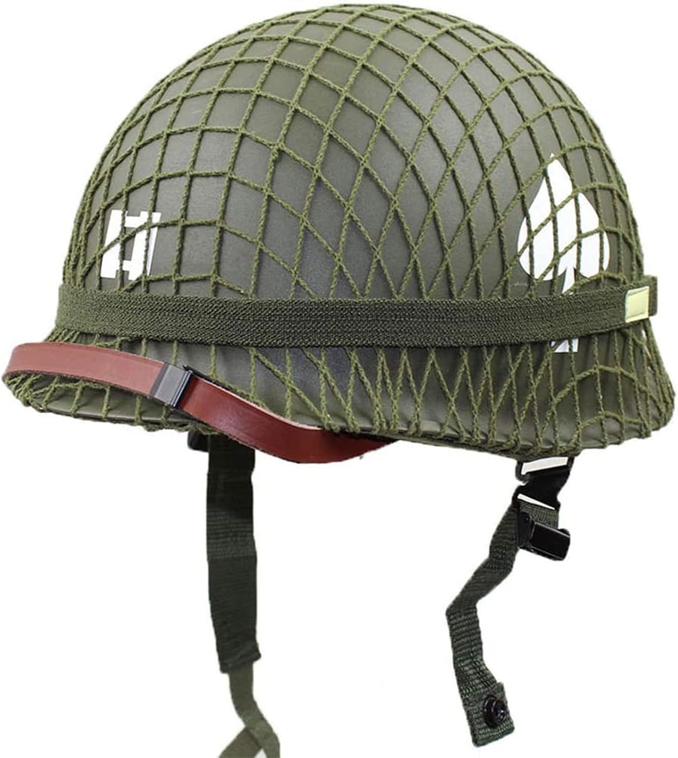 Perfect WW2 US Army M1 Green Helmet Replica with Net/Canvas Chin Strap DIY Painting