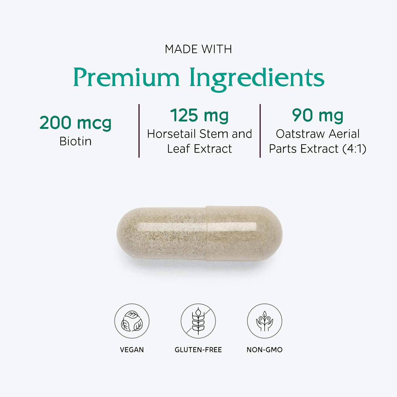 Vitanica Luminous - Hair, Skin & Nail Support Supplement - Nutritional Supplement for Women with Magnesium & Selenium - Vegan Antioxidant Supplement - Consumer Line - 60 Capsules