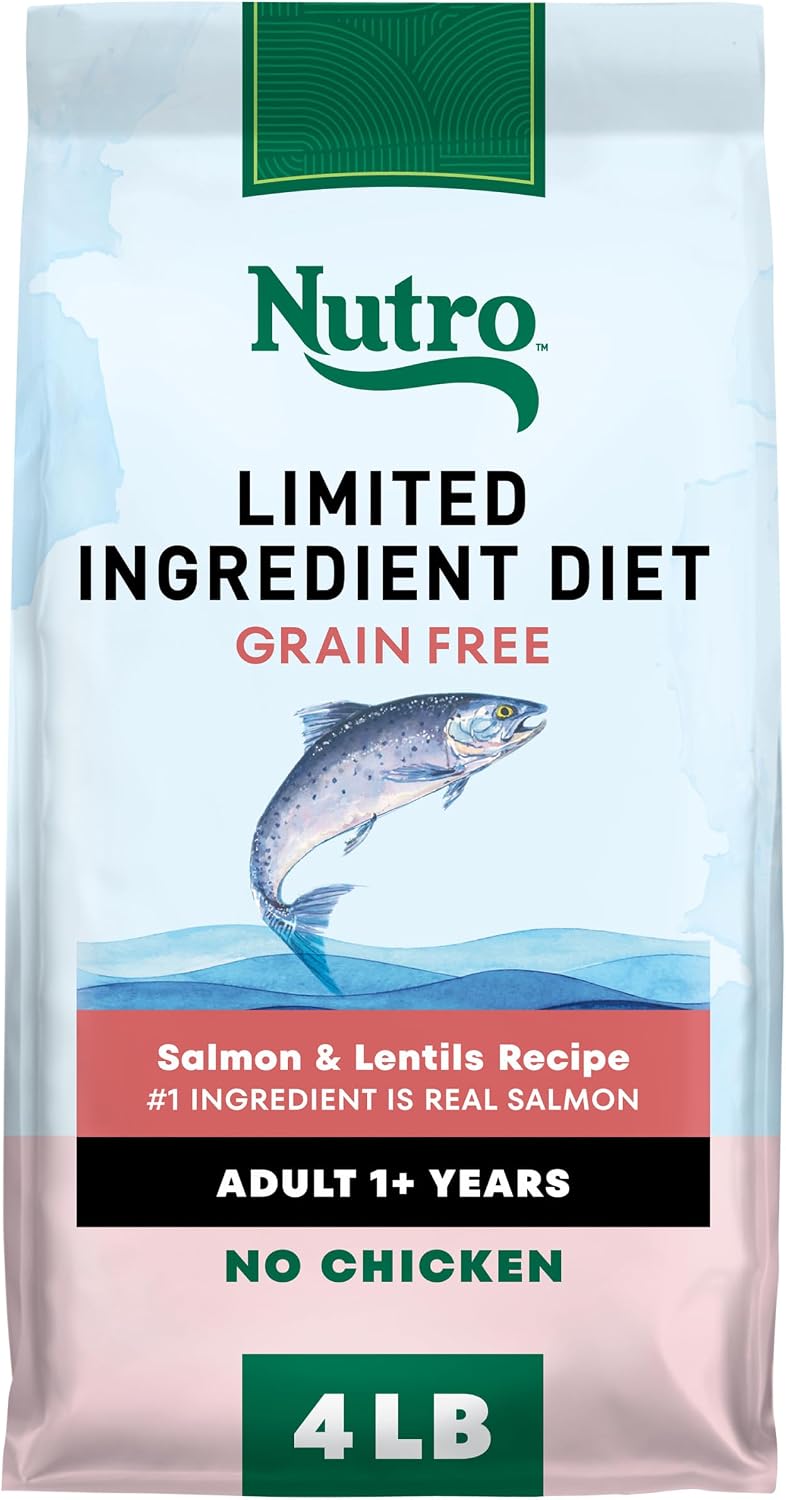 Nutro Limited Ingredient Diet Dry Dog Food, Lamb & Sweet Potato, 4 lb | Grain-free, Lamb #1 ingredient, 10 ingredients or less, no chicken/beef/corn, no wheat, no soy/dairy, supports skin & coat