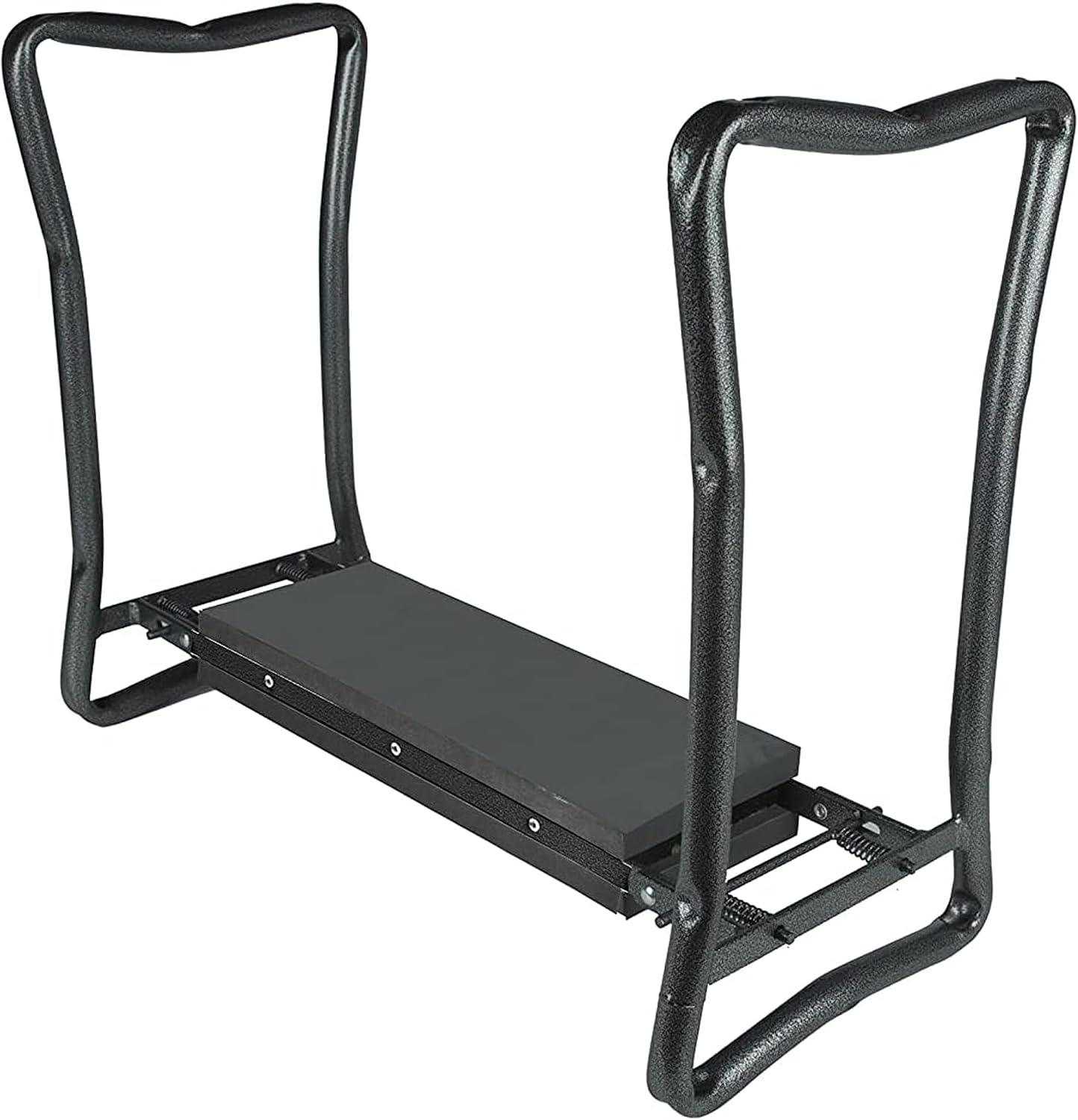 Yard Butler Garden Kneeler and Seat, Foldable Stool, Silver and Black | Foldable Gardening Stool and Kneeling Bench, Heavy Duty Steel, Foam Padded