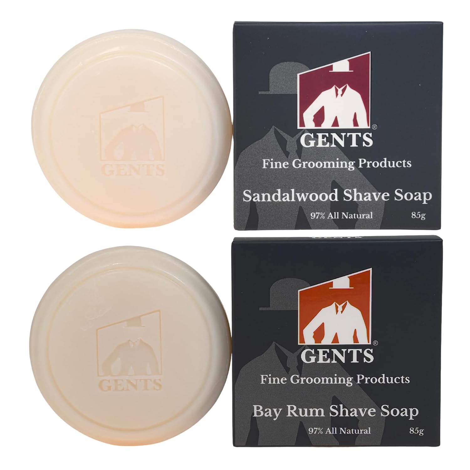 GENTS Men’s Shave Soap, 97% Natural Cedar Pine Scent, Rich Lather Wet Shaving, Traditional Shaving Soap for Men, 3oz Puck