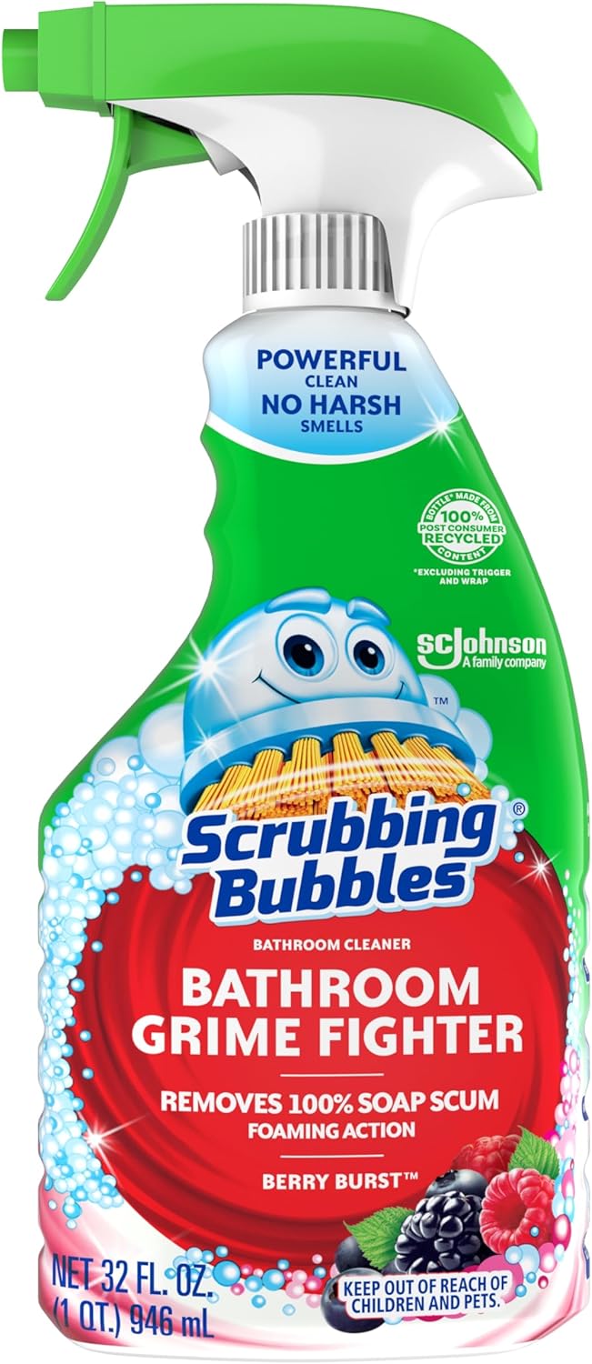 Scrubbing Bubble Bathroom Grime Fighter, Floral Fusion Scent, 32 oz Spray Bottle