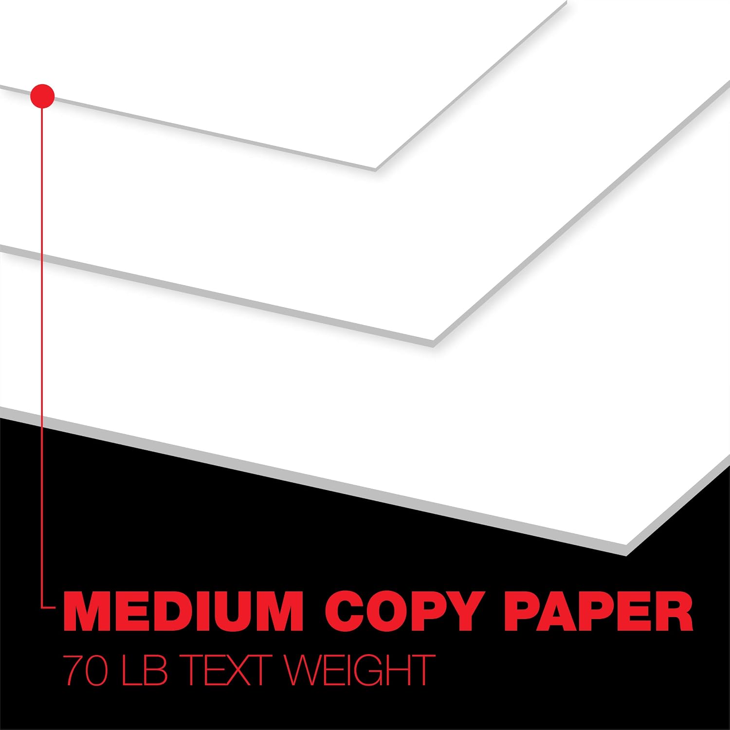 Accent Opaque White Printer Paper, 8.5” x 11” 40lb Bond/100lb Text Copy Paper, 250 Sheets (1 Ream) – Premium Smooth Finish Computer Paper, 97 Bright, 148gsm, Multipurpose White Copy Paper – 188101R