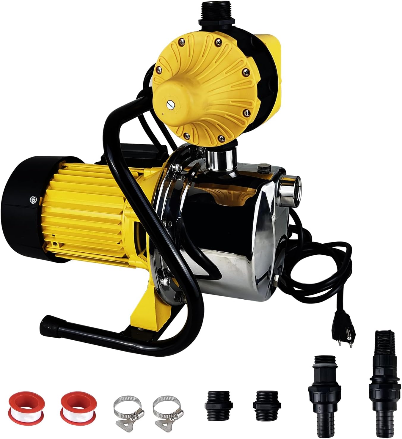 1HP House Water Pressure Booster Pump for Pool, 110V Garden Water Transfer Pump with Control Switch for Yard Sprinkler