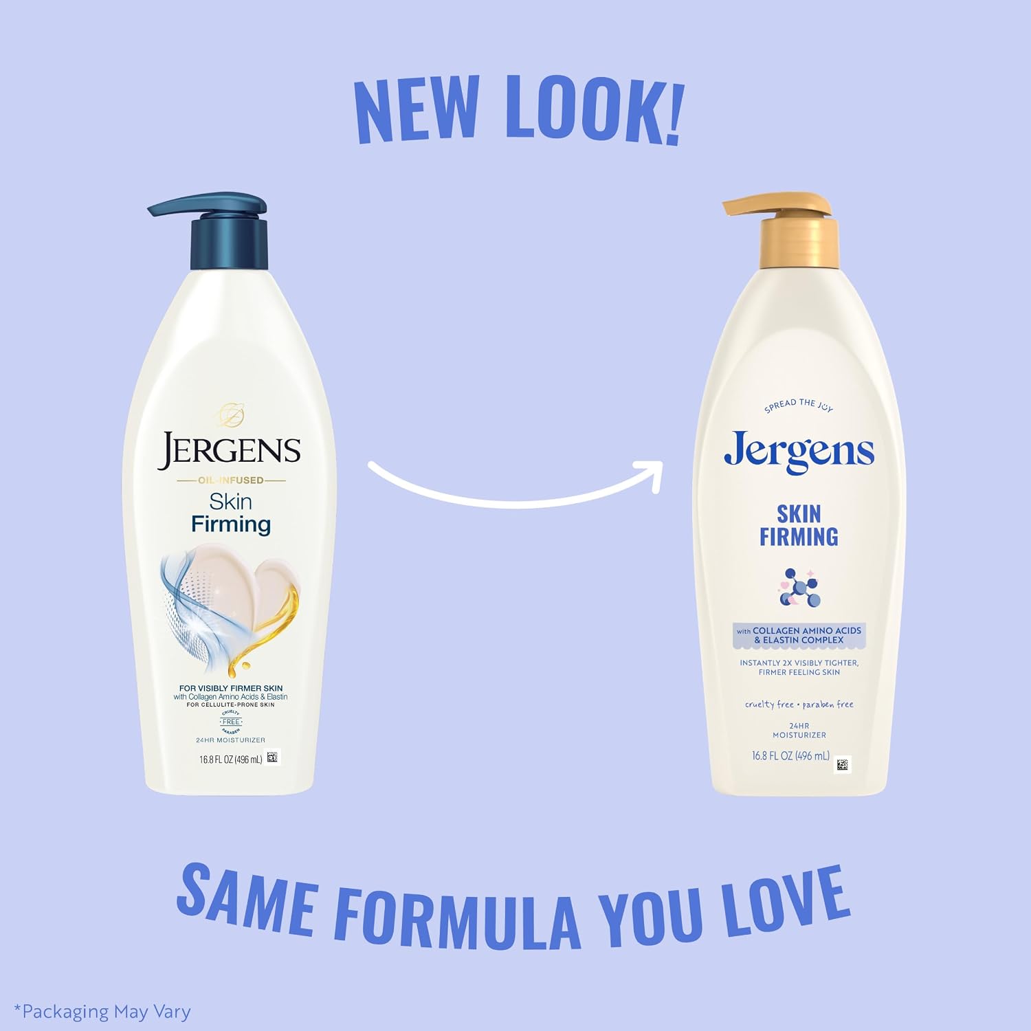 Jergens Skin Firming Body Lotion for Dry to Extra Dry Skin, Skin Tightening Cream with Collagen and Elastin, Dermatologist Tested, Hydralucence Blend Formula, 16.8 Oz | Tightening Cream for Dry Skin, Smoothes and Tones, Collagen and Elastin Formula, Derm…