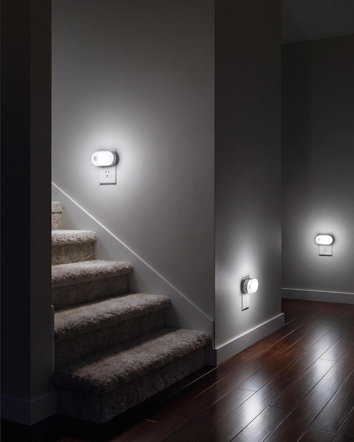 Lyridz 120 Lumens Ultra Bright Plug-in Motion Sensor Night Light, 6-Pack