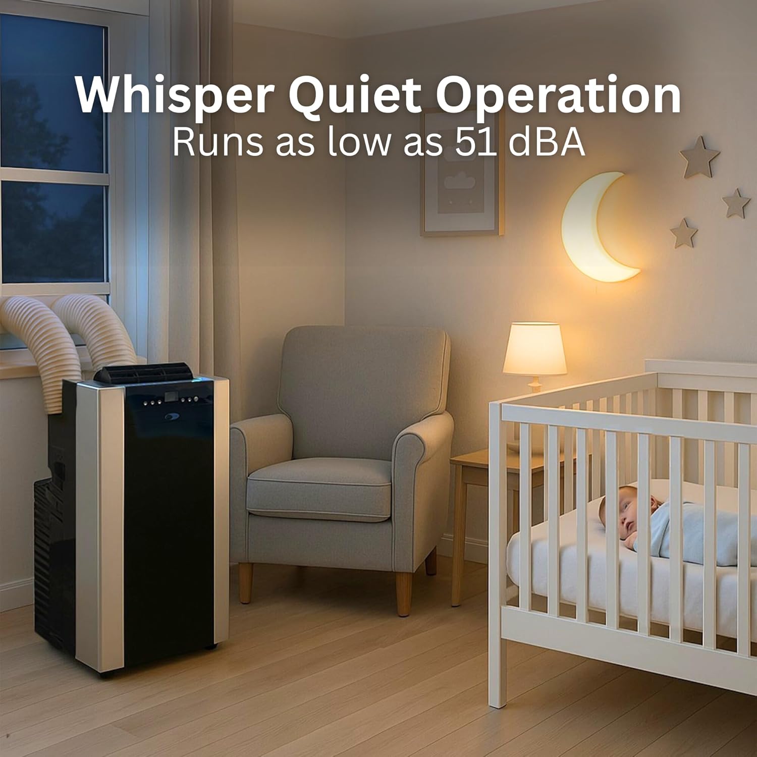 Whynter Portable Air Conditioner 14, 000 BTU Dual Hose 500 Sq Ft ARC-14S | Built In Dehumidifier with Auto Drain, Cool, Dehumidify and Fan Modes