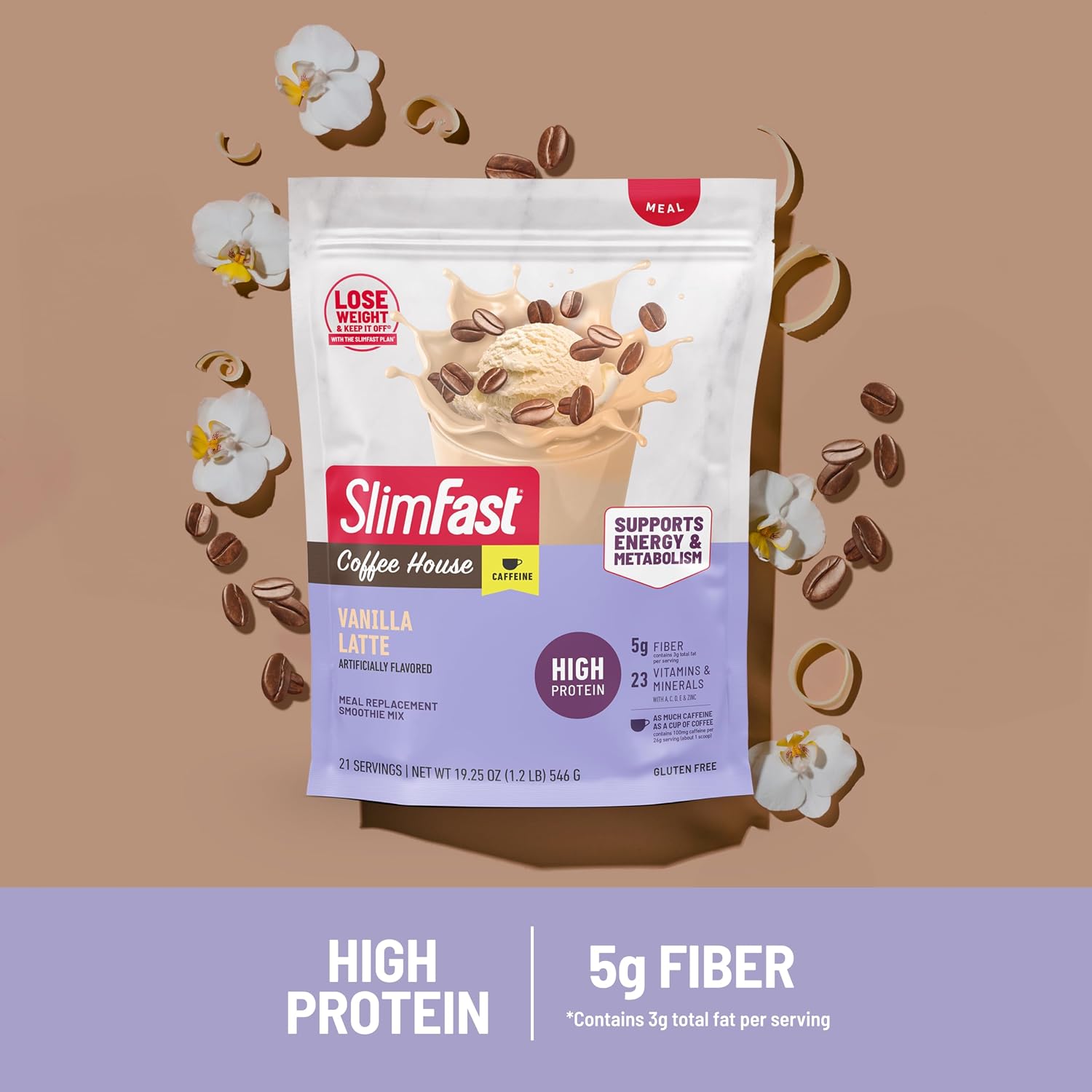SlimFast High Protein Meal Replacement Shake Powder, 12 Servings (Pack of 2), Advanced Nutrition Smoothie Mix, Digestive Support, Gluten Free, Creamy Chocolate, 20g of Protein (Packaging May Vary)