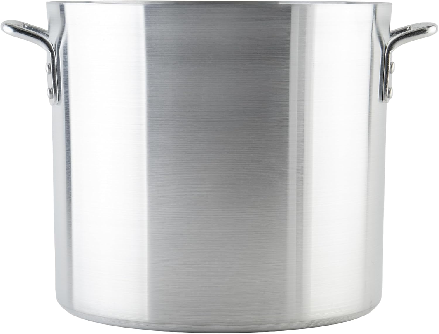 Winco 20 qt Aluminum Heavy-Duty Stock Pot | Thick walls, Riveted handles, Wide base, Great for Stocks, Soups, Pasta and Batch Cooking