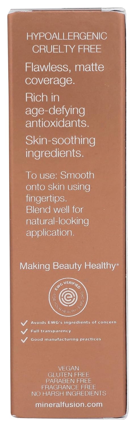 Mineral Fusion Full Coverage Liquid Foundation (Cool 1, Fair), 1 Fl Oz