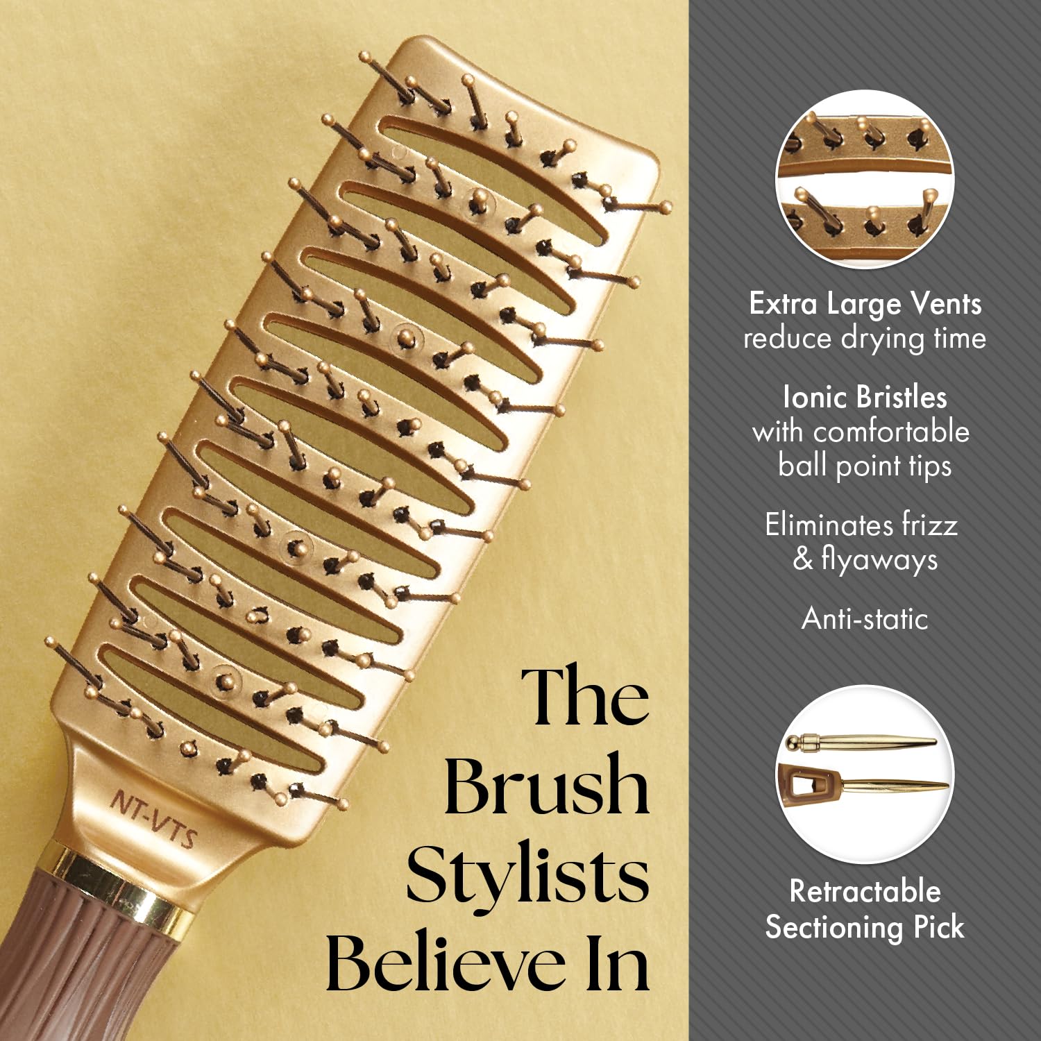 Olivia Garden Ceramic + Ion Nano Thermic Styler Hair Brush