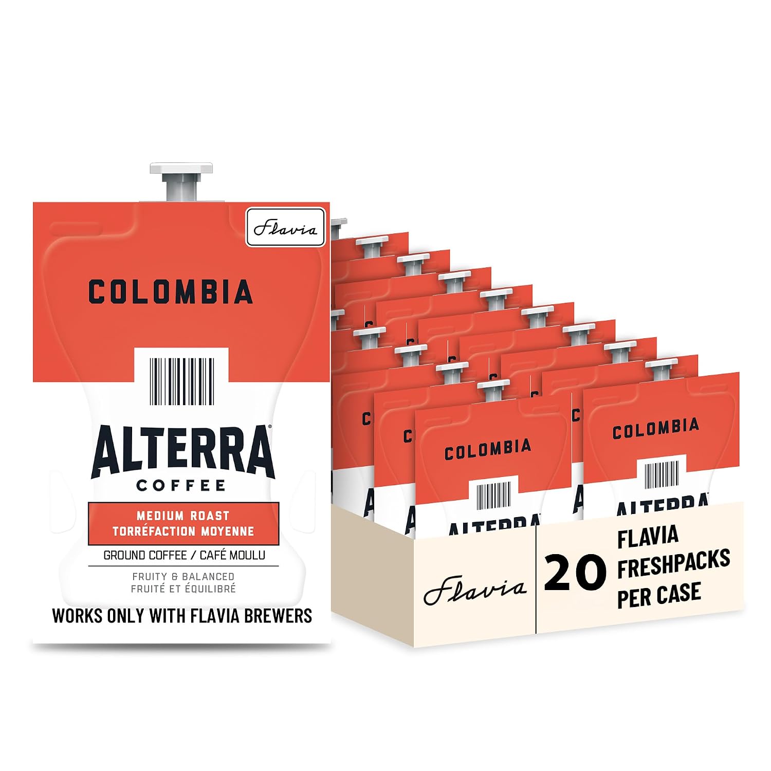 Flavia Alterra French Roast Coffee Freshpacks compatible only with Flavia Brewers, Dark Roast (Case of 100)
