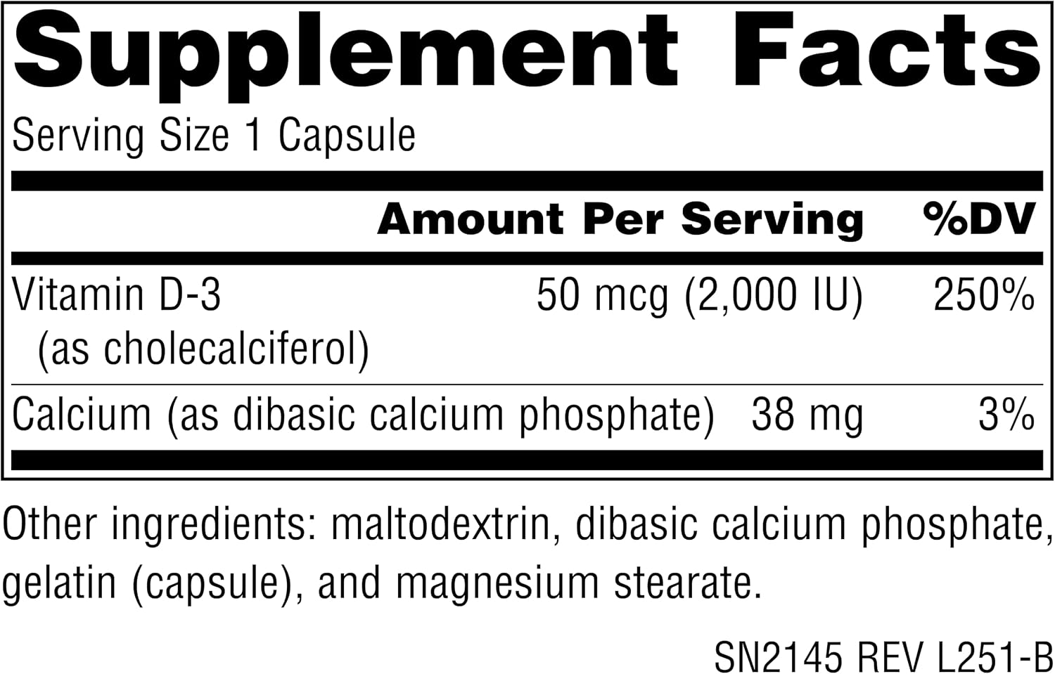 Source Naturals, Vitamin D-3, 50 mcg (2000 IU) - 200 Capsules | Bioactive Form for Bone & Immune Health