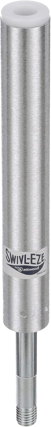 Attwood Lock’N-Pin ¾-Inch Pin Post for Boat Seats, 11 Inches Tall Fixed Height, 1.5-Inch Diameter Brushed Aluminum, Threaded, Steel Pin, SP-2114-T