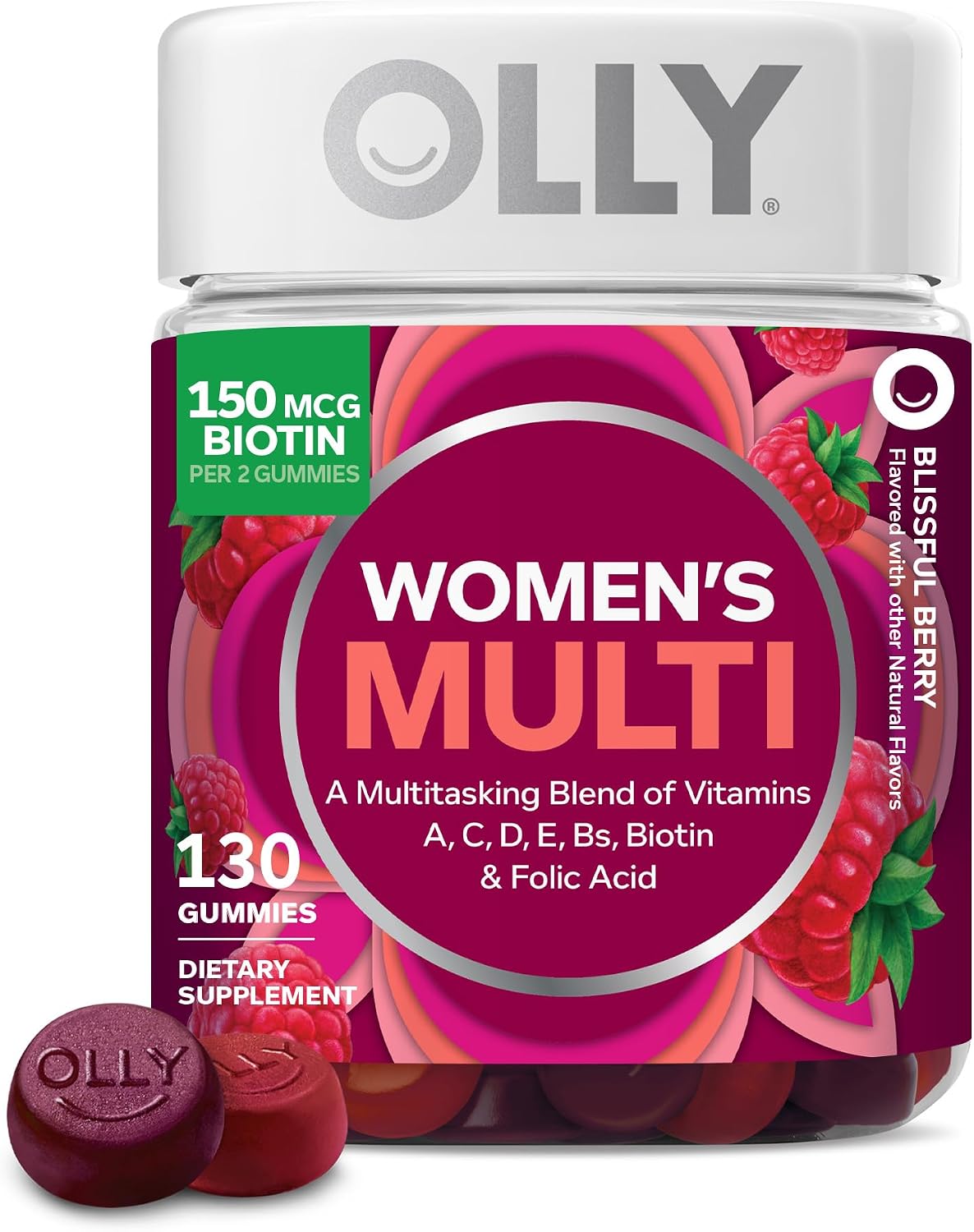 OLLY Women's Multivitamin, Supports Overall Wellness,* Biotin - 90 Count