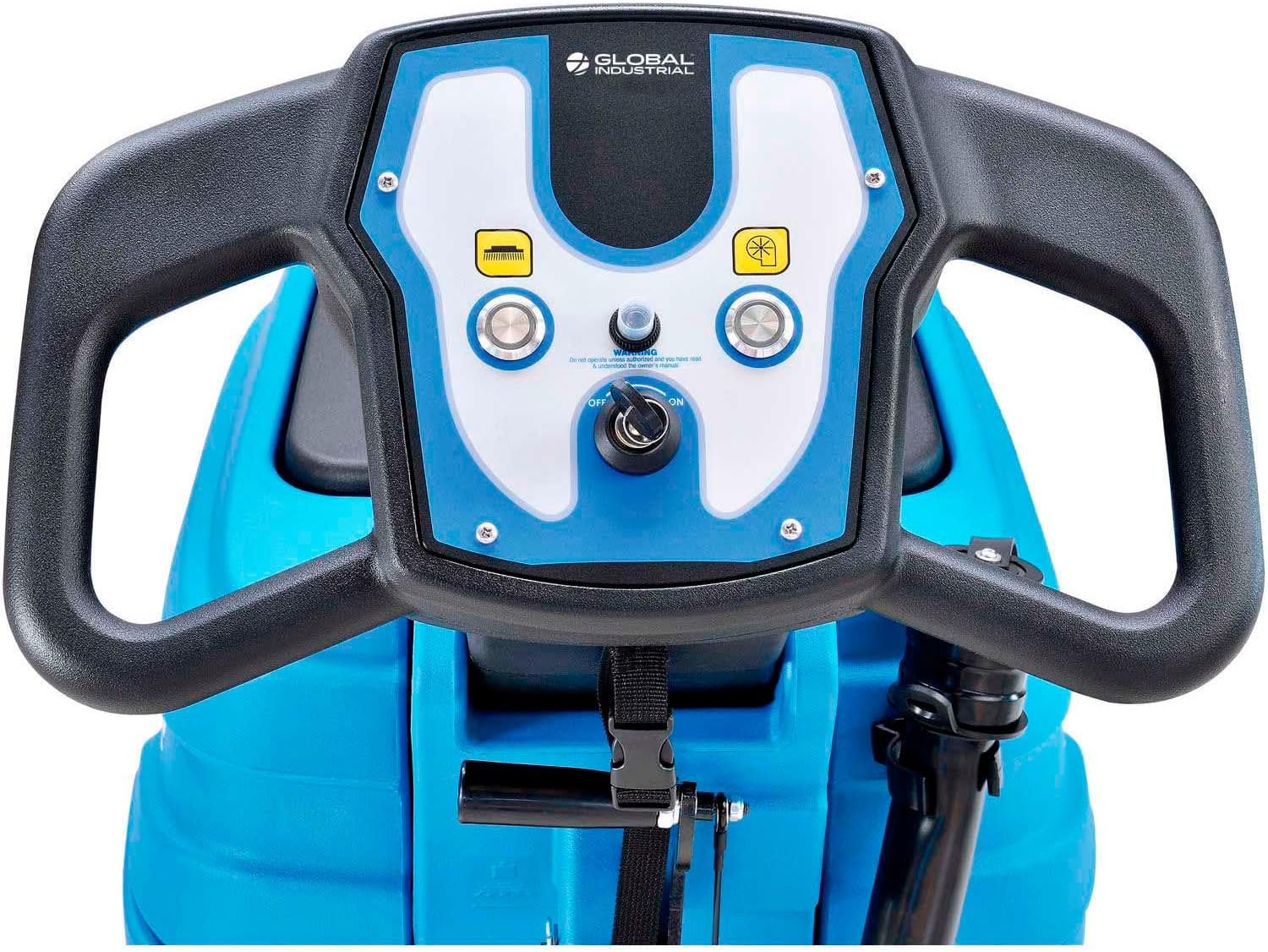 Global Industrial Commercial Electric Walk-Behind Ergo Auto Floor Scrubber | Ergonomic Scrubber, Corded, 17" Cleaning Path, 9.2 Gallon Solution Tank