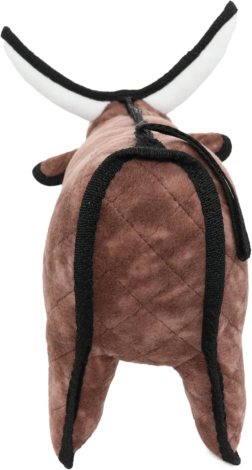 TUFFY® : Cow Dog Toy: Ultra Durable Plush Toy with Multiple Layers & Reinforced Seams, Washable and Floats, Original Construction