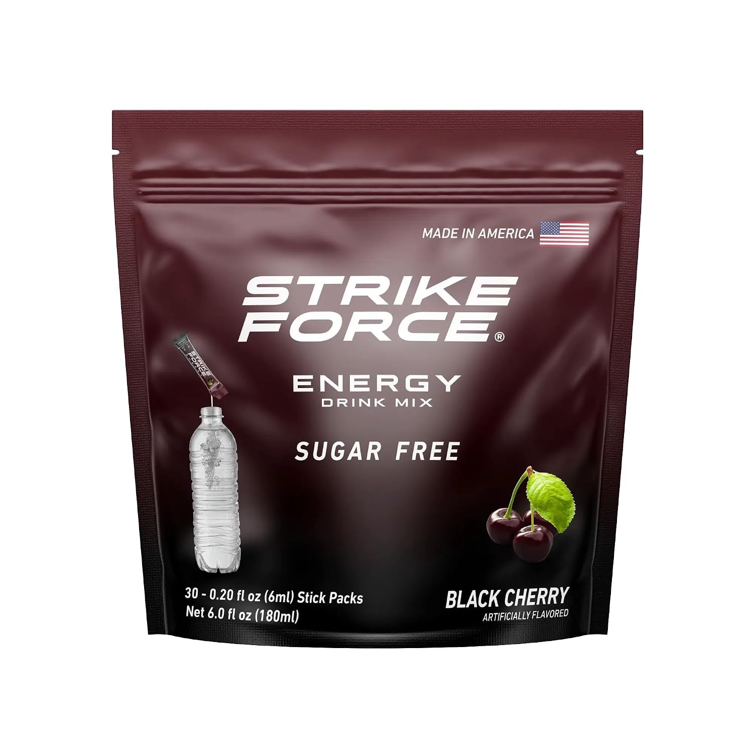 Strike Force Energy Drink Mix - Original Flavor - Natural Tasting Caffeine Drink - Turn Any Drink into a Healthy Energy Drink - Zero Calories, Keto Friendly, Sugar Free, Pre Workout (40 Liquid Packs)