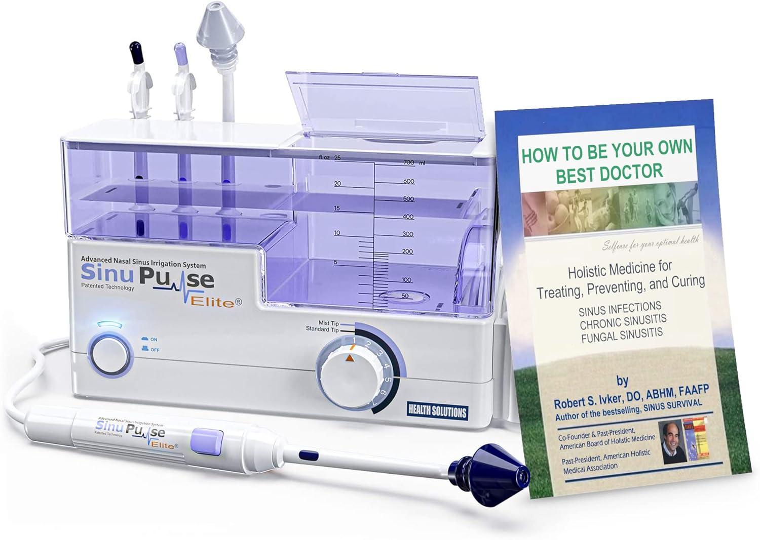 SinuPulse Elite Advanced Nasal Irrigation System, Pulsating Nasal Congestion Relief & Sinus Rinse Machine, More Effective Than Neti Pot